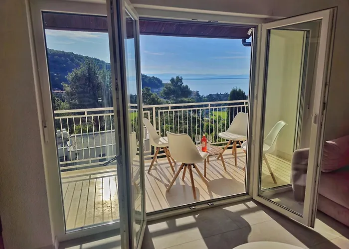 Penthouse Draga Sky In With Free Parking, One Balcony And One Terrace